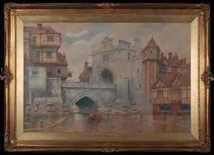 Verrätertor - Alte Londoner Brücke im Jahr 1650